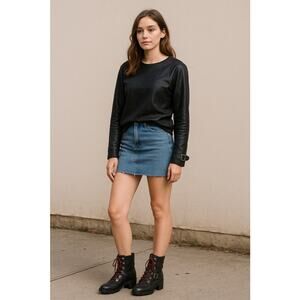 Grunge Combat Moto Boots Lust For Life LL-GILD Size 10M